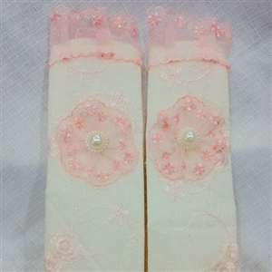 Pretty Floral Bud Silk Synthetic Fiber Automotive Seat Safety Belt Covers Car Decoration 2pcs - Pink