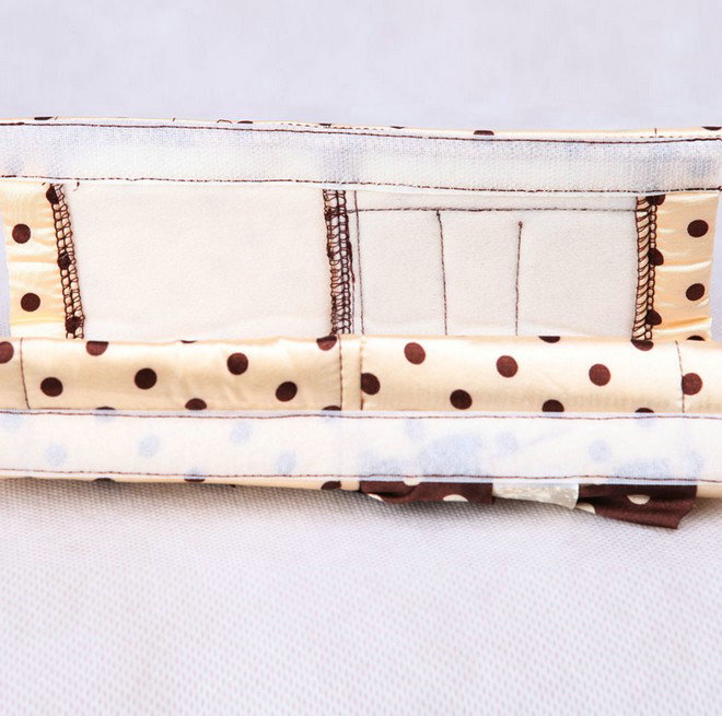 Princess Elegant Polka Dot Synthetic Fiber Automotive Seat Safety Belt Covers Car Decoration 2pcs - Brown