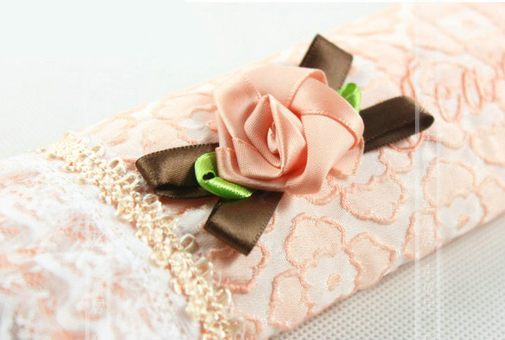 Princess Lace Flower Print Synthetic Fiber Automotive Seat Safety Belt Covers Car Decoration 2pcs - Pink