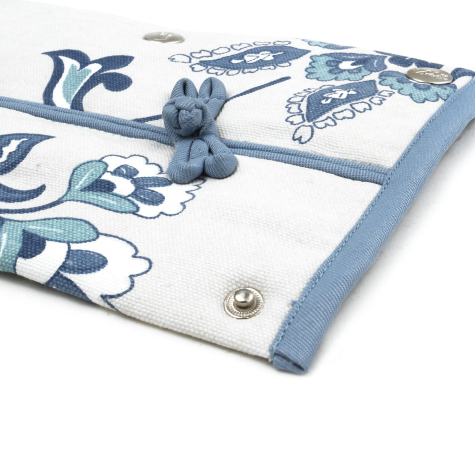 Quality Flower Print Synthetic Fiber Automotive Seat Safety Belt Covers Car Decoration 2pcs - Blue