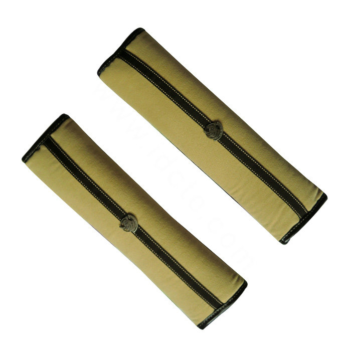 Unique Best Synthetic Fiber Automotive Seat Safety Belt Covers Car Decoration 2pcs - Apricot