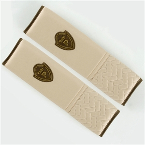 Unique Pabi Synthetic Fiber Automotive Seat Safety Belt Covers Car Decoration 2pcs - Beige