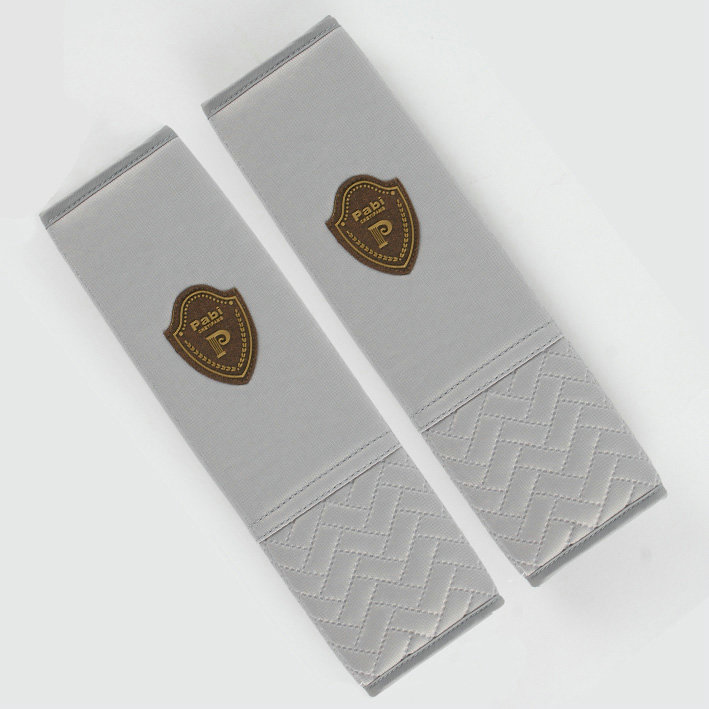 Unique Pabi Synthetic Fiber Automotive Seat Safety Belt Covers Car Decoration 2pcs - Grey