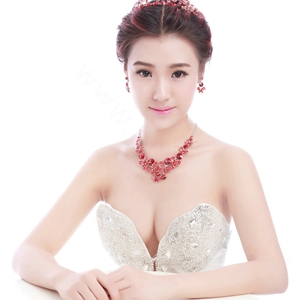 Luxury Unique Bride Butterfly Red Rhinestone Crystal Bridal Hair Crowns Tiaras Wedding Accessories