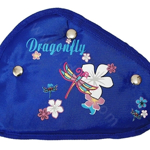 Best Dragonfly Flower Nylon Cotton Auto Car Seat Safety Belt Adjuster Strap Covers For Children- Blue