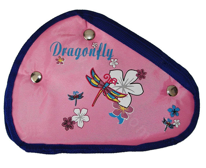 Best Dragonfly Flower Nylon Cotton Auto Car Seat Safety Belt Adjuster Strap Covers For Children- Pink