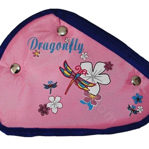 Best Dragonfly Flower Nylon Cotton Auto Car Seat Safety Belt Adjuster Strap Covers For Children- Pink