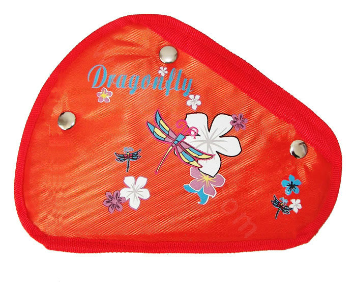 Best Dragonfly Flower Nylon Cotton Auto Car Seat Safety Belt Adjuster Strap Covers For Children- Red