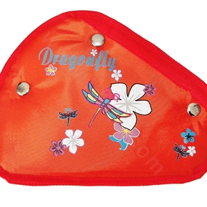 Best Dragonfly Flower Nylon Cotton Auto Car Seat Safety Belt Adjuster Strap Covers For Children- Red