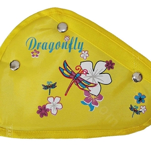 Best Dragonfly Flower Nylon Cotton Auto Car Seat Safety Belt Adjuster Strap Covers For Children- Yellow