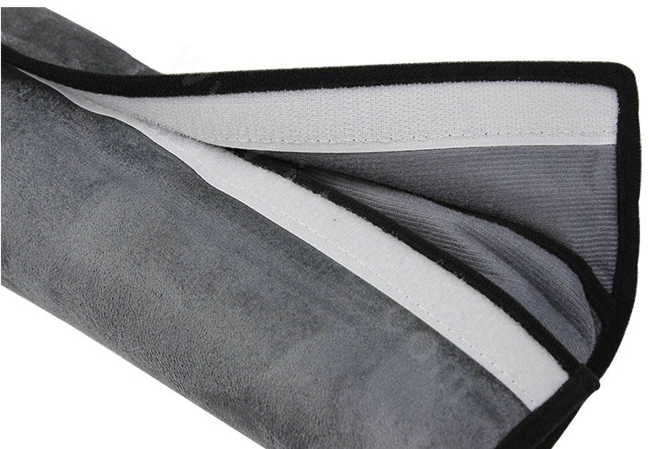 Best Velvet Cotton Safety Belt Covers Auto Seat Belt Covers For Kids Car Decoration - Grey