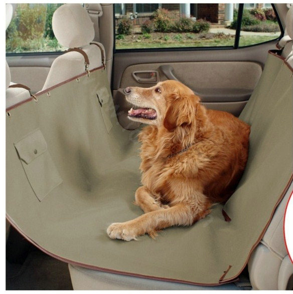 Classic Universal Oxford Cloth Pets Auto Rear Bench Cushions Car Seat Covers For Dogs - Green