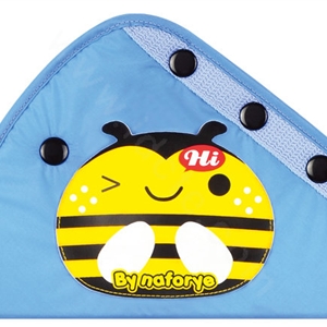 Cute Bee Water Nylon Cotton Auto Car Seat Safety Belt Adjuster Covers For Children- Blue