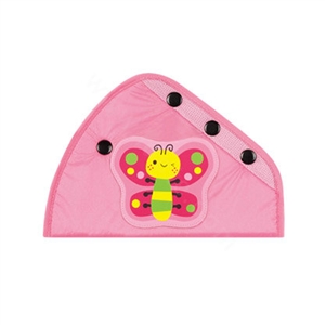 Cute Butterfly Sunshine Nylon Cotton Auto Car Seat Safety Belt Adjuster Covers For Kids- Pink