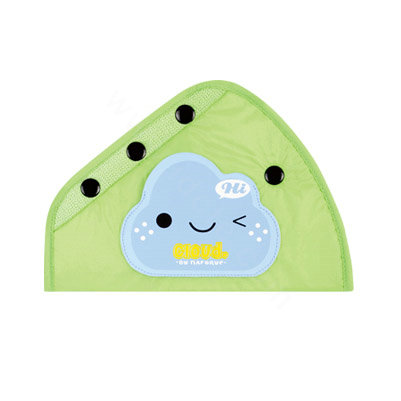Cute Ladybug Cloud Nylon Cotton Auto Car Seat Safety Belt Adjuster Covers For Children- Green