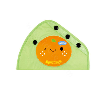 Cute Orange Leaf Nylon Cotton Auto Car Seat Safety Belt Adjuster Covers For Kids- Green