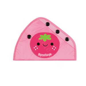Cute Strawberry Flower Nylon Cotton Auto Car Seat Safety Belt Adjuster Covers For Kids- Pink