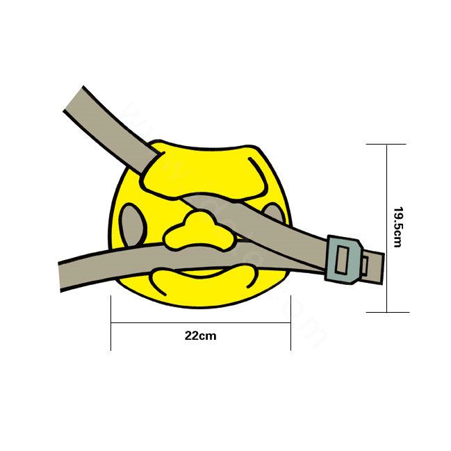 High Quality Polypropylene Cloth Auto Car Seat Safety Belt Adjuster Strap Covers For Children - Yellow