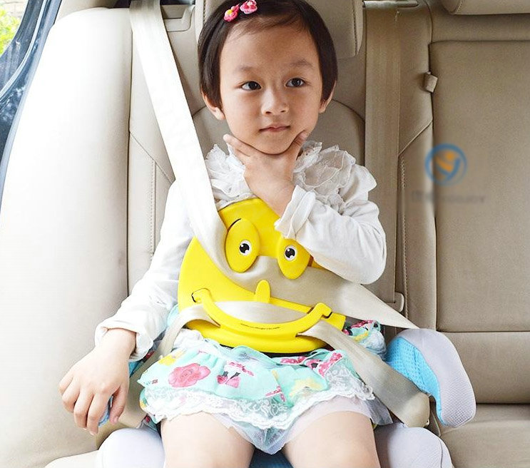 High Quality Polypropylene Cloth Auto Car Seat Safety Belt Adjuster Strap Covers For Kids - Yellow