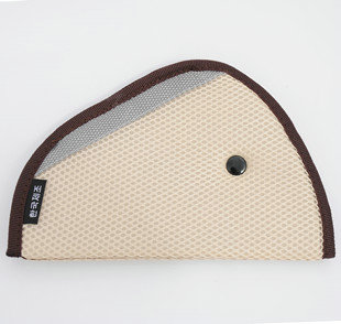 High Quality Synthetic Fiber Auto Car Seat Safety Belt Adjuster Strap Covers For Kids - Beige