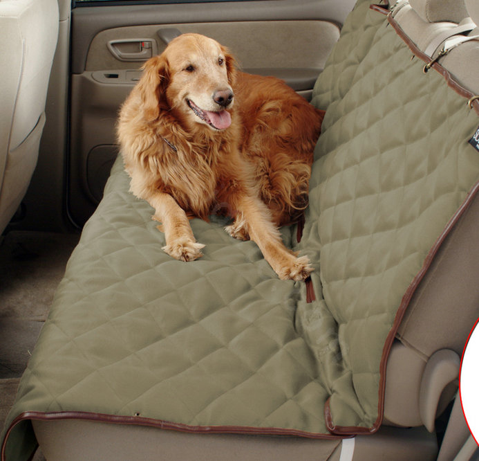 High Quality Universal Oxford Cloth Pets Auto Rear Bench Cushions Car Seat Covers For Dogs - Green