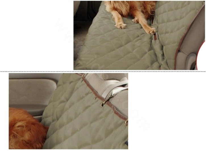 High Quality Universal Oxford Cloth Pets Auto Rear Bench Cushions Car Seat Covers For Dogs - Green