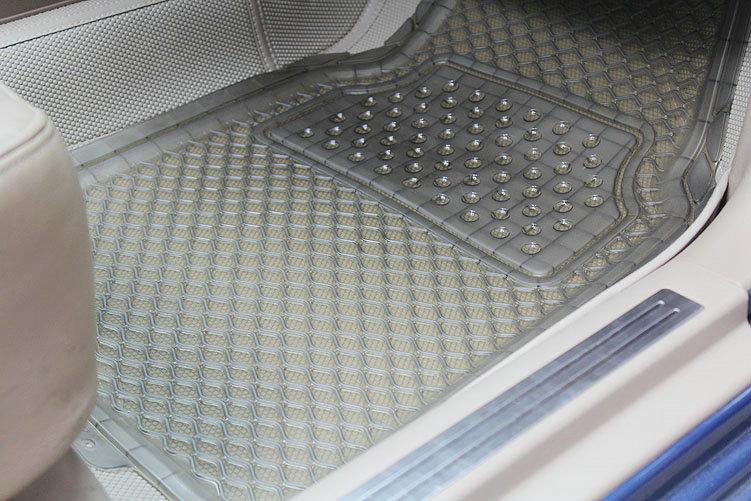 Best Clear PVC Plastic Universal Waterproof Auto Foot Carpet Car Floor Mats 5pcs Sets - Brown