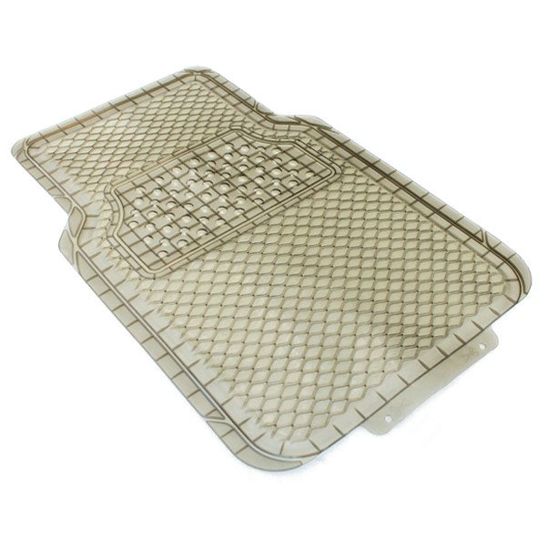 Best Clear PVC Plastic Universal Waterproof Auto Foot Carpet Car Floor Mats 5pcs Sets - Brown