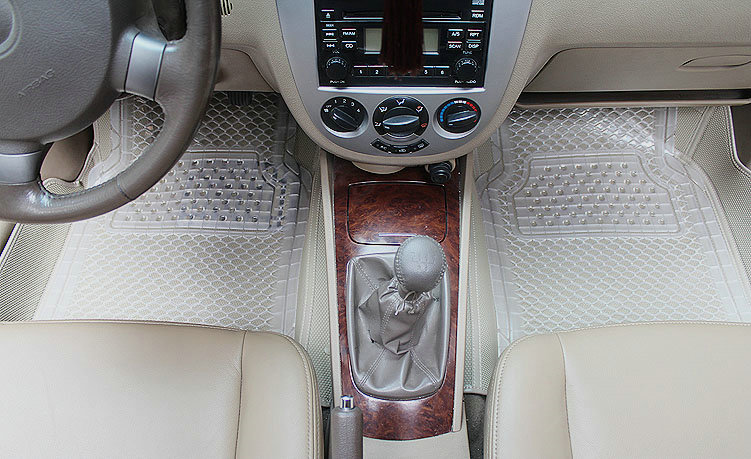 Best Clear PVC Plastic Universal Waterproof Auto Foot Carpet Car Floor Mats 5pcs Sets - White