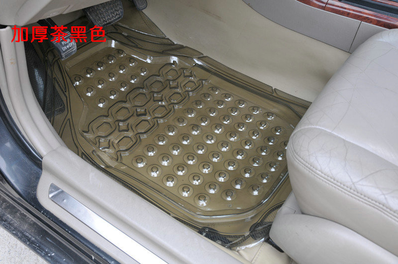 Cheap Clear PVC Plastic Universal Vehicle Auto Foot Carpet Car Floor Mats 5pcs Sets - Brown