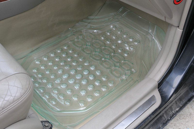 Cheap Clear PVC Plastic Universal Vehicle Auto Foot Carpet Car Floor Mats 5pcs Sets - Green