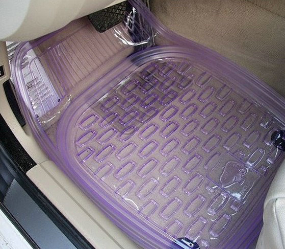 Cheap Clear PVC Plastic Universal Vehicle Auto Foot Carpet Car Floor Mats 5pcs Sets - Purple