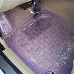 Cheap Clear PVC Plastic Universal Vehicle Auto Foot Carpet Car Floor Mats 5pcs Sets - Purple