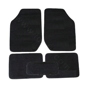 Cheapest Solid color Universal Automotive Carpet Car Floor Mats Velvet 5pcs Sets - Black