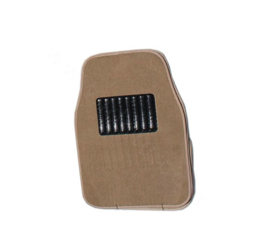 Cheapest Solid color Universal Automotive Carpet Car Floor Mats Velvet 5pcs Sets - Light tan