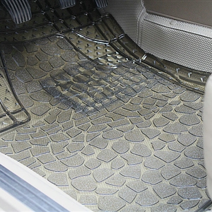 Classic Clear PVC Plastic Universal Waterproof Auto Foot Carpet Car Floor Mats 5pcs Sets - Beige