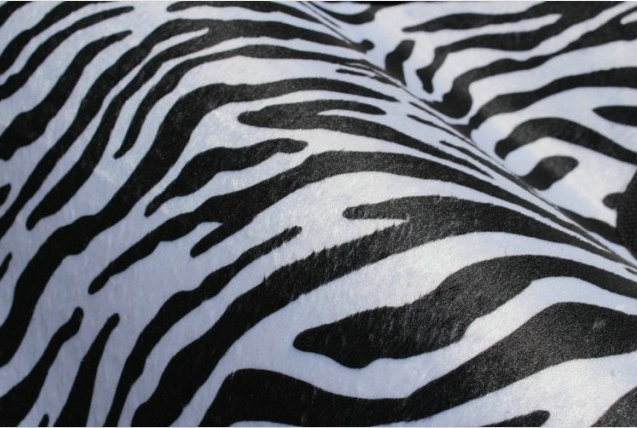 Classic Zebra Print Universal Automotive Carpet Car Floor Mats Suede 5pcs Sets - Black