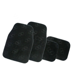 High Quality Diamond Universal Automotive Carpet Car Floor Mats Suede 5pcs Sets - Black