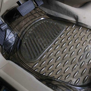 Best Clear PVC Plastic Universal Vehicle Auto Foot Carpet Car Floor Mats 5pcs Sets - Black