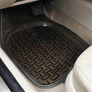 Good Clear PVC Plastic Universal Vehicle Auto Foot Carpet Car Floor Mats 5pcs Sets - Black