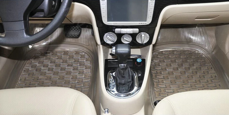 Good Clear PVC Plastic Universal Vehicle Auto Foot Carpet Car Floor Mats 5pcs Sets - White