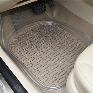 Good Clear PVC Plastic Universal Vehicle Auto Foot Carpet Car Floor Mats 5pcs Sets - White