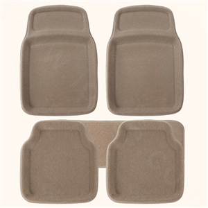 Best Vehicle Universal Auto Carpet Waterproof Car Floor Mats PVC 5pcs Sets - Beige