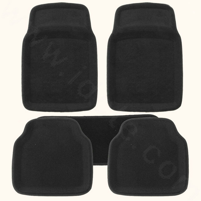 Best Vehicle Universal Auto Carpet Waterproof Car Floor Mats PVC 5pcs Sets - Black