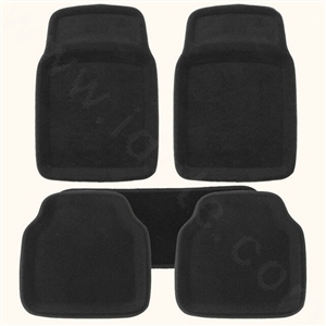 Best Vehicle Universal Auto Carpet Waterproof Car Floor Mats PVC 5pcs Sets - Black