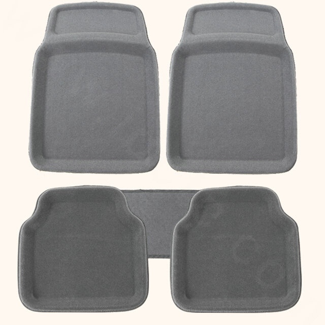 Best Vehicle Universal Auto Carpet Waterproof Car Floor Mats PVC 5pcs Sets - Gray