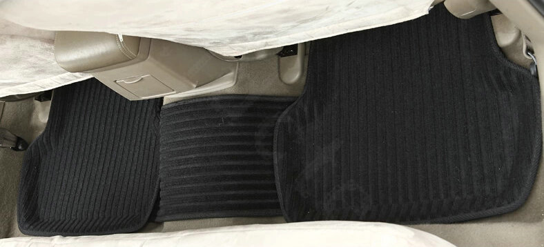 Classic Vehicle Universal Auto Carpet Waterproof Car Floor Mats PVC 5pcs Sets - Black