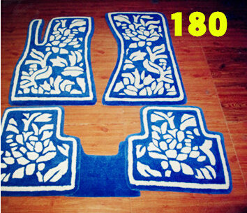 Flower Tailored Trunk Carpet Cars Floor Mats Velvet 3pcs Sets For Mercedes Benz Smart - Blue