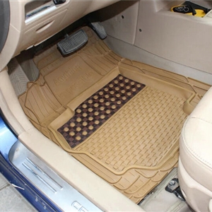 High Quality Heavy Duty Universal Auto Carpet Semi Truck Car Floor Mats Rubber 5pcs Sets - Beige
