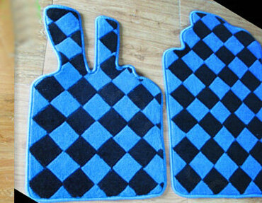 Lattice Tailored Trunk Carpet Automobile Floor Mats Velvet 3pcs Sets For Mercedes Benz Smart - Blue